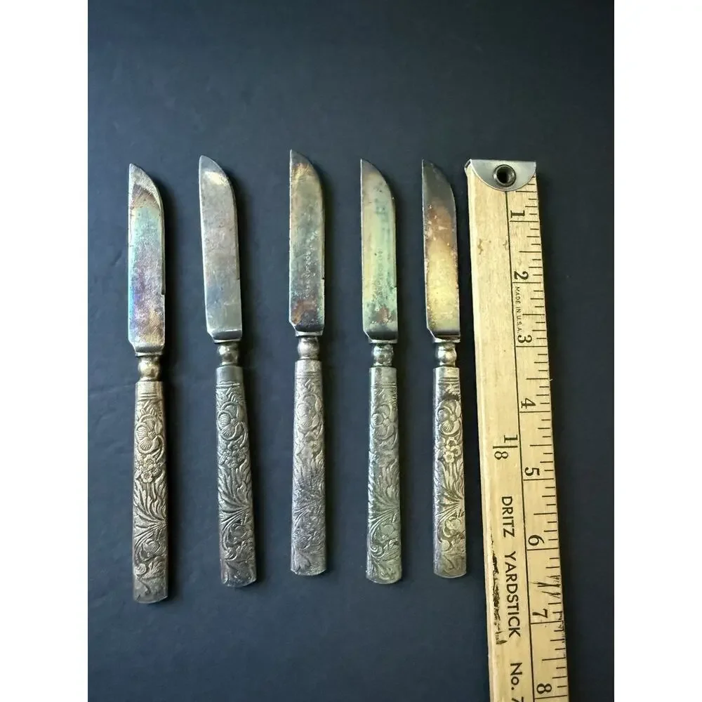 Silverplated Knife Set (9) Flatware Tableware Cottagecore Farmhouse 1847 Rogers